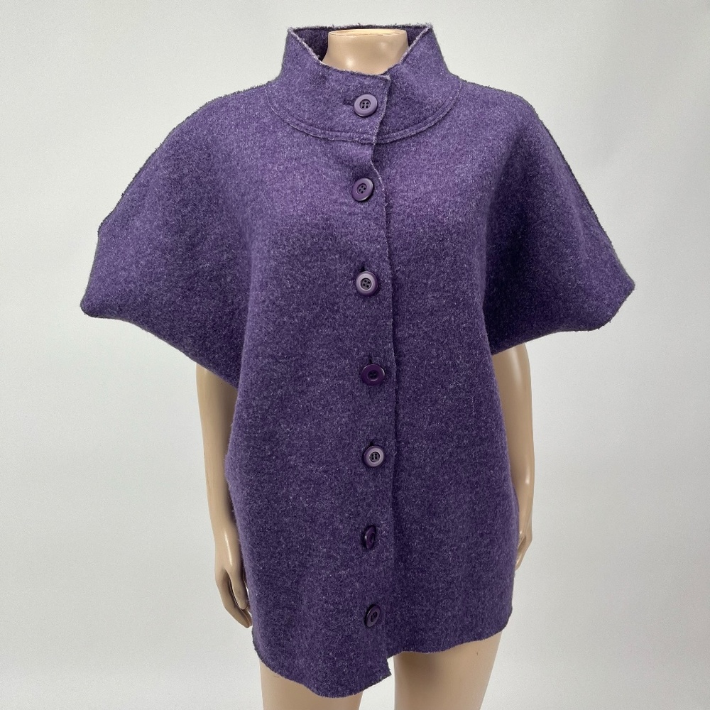 bryn Walker Purple Women's Sweater Cardigan